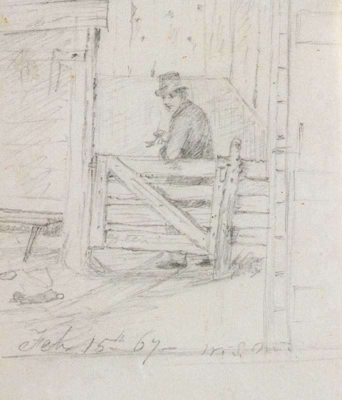 Resting on the Fence by Уильям Сидни Маунт, 1867 — digital art print download