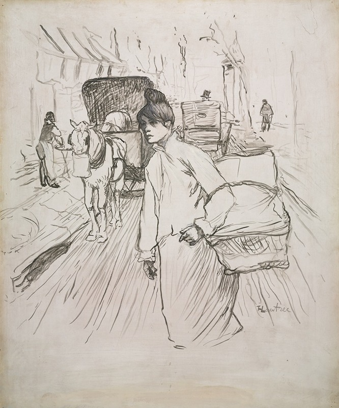 The Laundress by Анри де Тулуз-Лотрек, 1888 — digital art print download