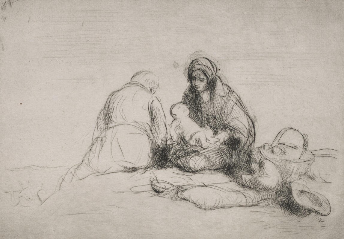 Rest on the Flight into Egypt by Жан-Луи Форайн — digital art print download