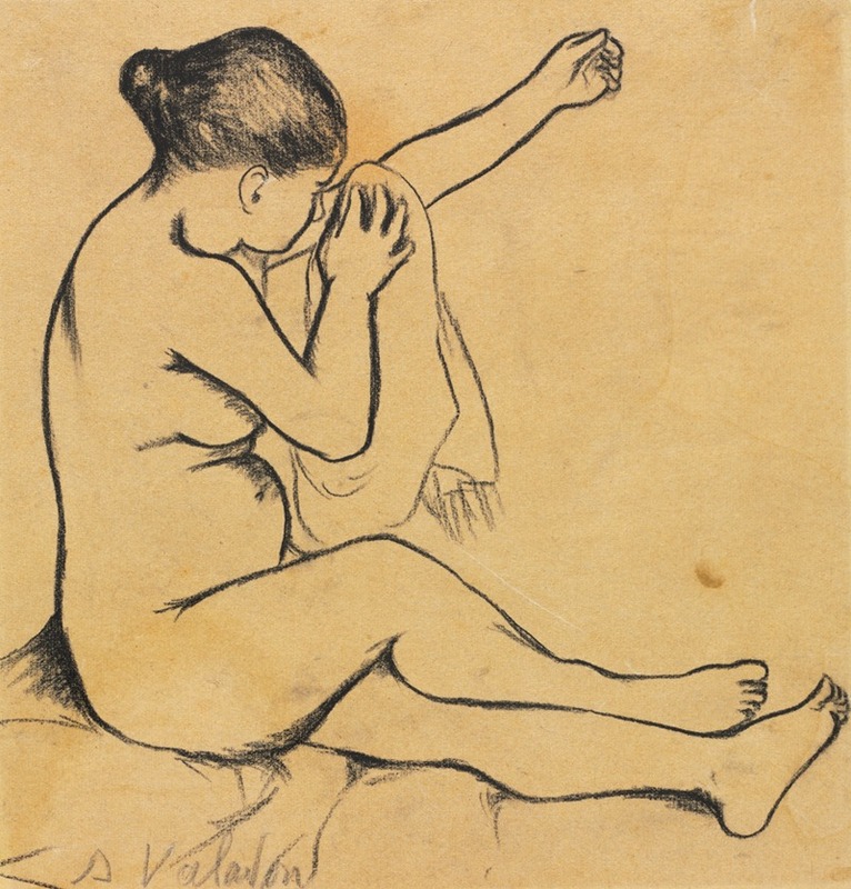 Seated Female Nude by Сюзанна Валадон — digital art print download
