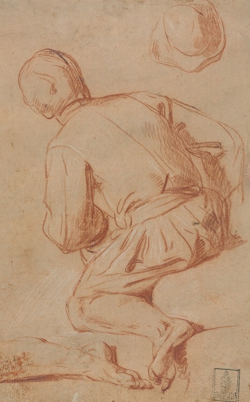 Rear View of Seated Man — Carlo Vimercati