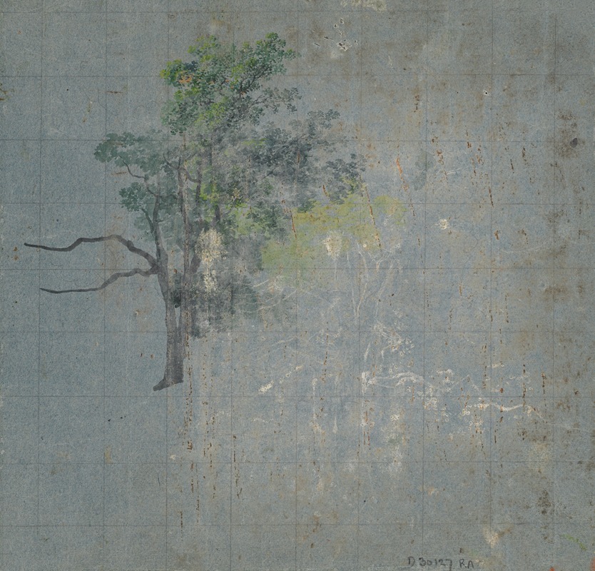 Tree Studies (verso) by Иоганн Якоб Дорнер, 1800-1850 — digital art print download