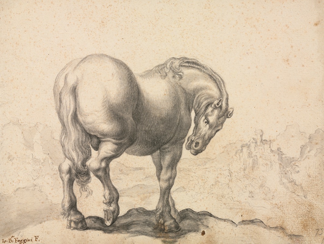 Study of a Stallion by Giovanni Battista Foggini — digital art print download