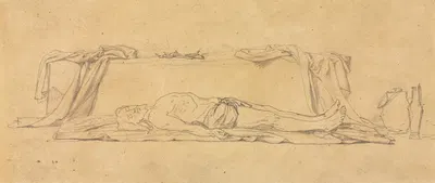 Sketch of the Dead Christ Lying by the Sepulchre by Жюль-Эжен Ленепвё — digital art print download