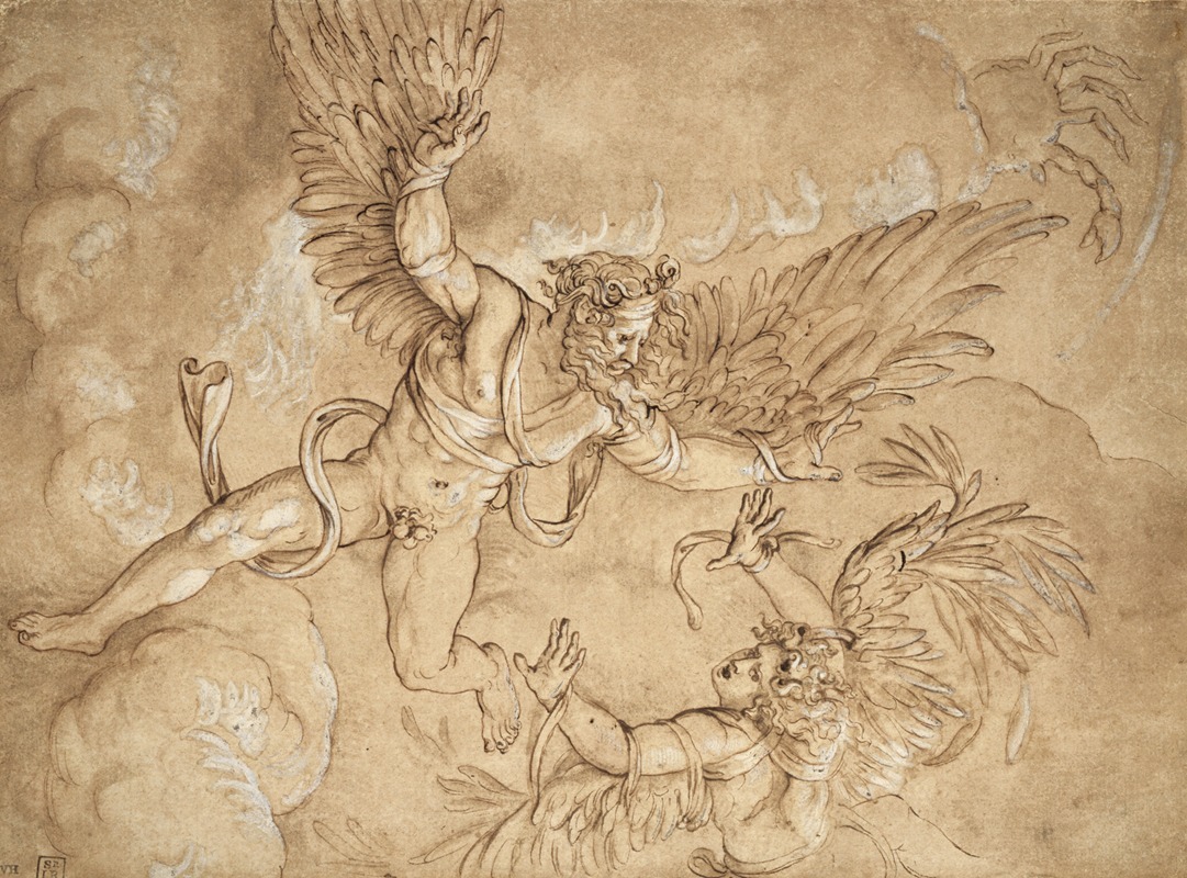Copy after Giulio Romano's Fall of Icarus — Giulio Romano
