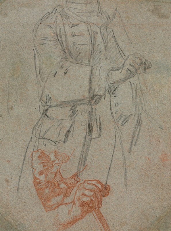Studies of a Costume, Sleeve, and Hand — Pietro Longhi