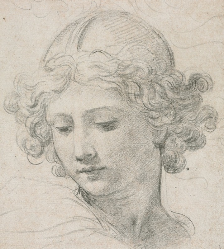 Study for the Head of St. Michael by Пьетро да Кортона, 1633 — digital art print download