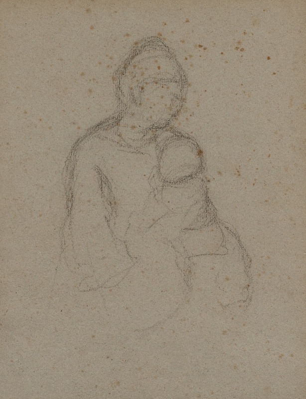 Mother and Child (recto) by Поль Гоген — digital art print download