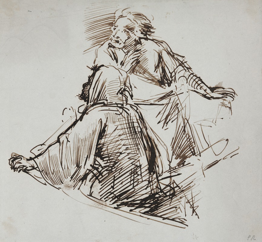 Two Male Figures by George Richmond, c. 1829 — digital art print download