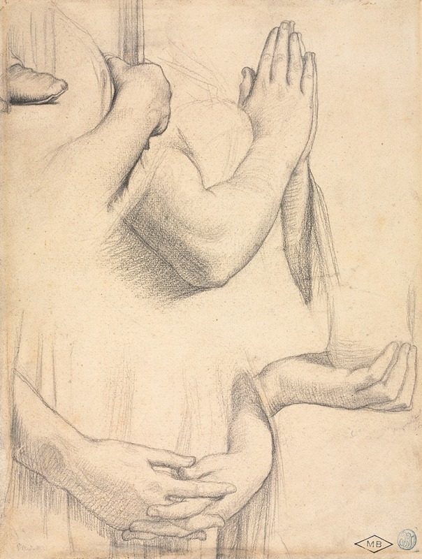 Study of Hands by Жан Огюст Доминик Энгр, 1842 — digital art print download