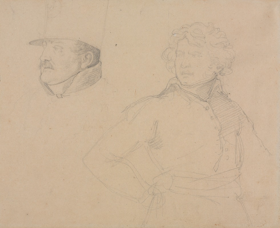 Study of Two Soldiers by Теодор Жерико, 1818-1819 — digital art print download