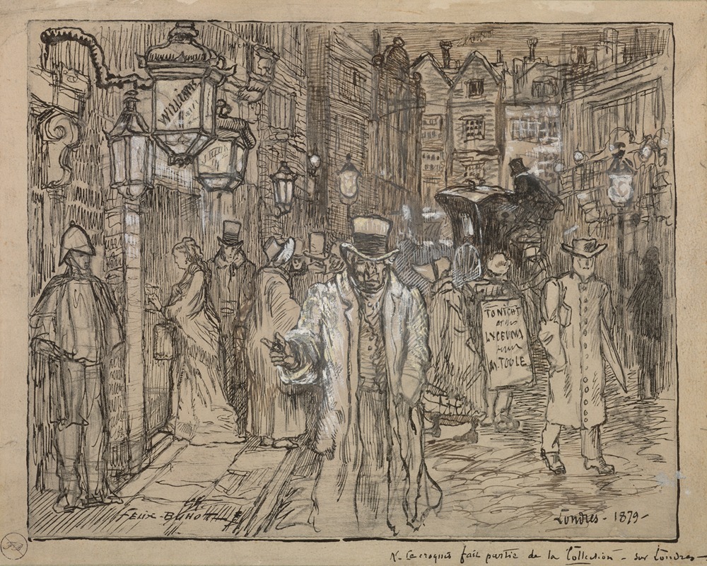 Street Scene in London — Félix Hilaire Buhot
