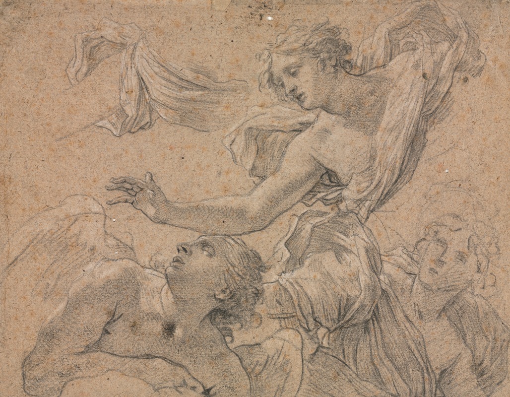 Studies of Angels (recto) by Michel Dorigny — digital art print download