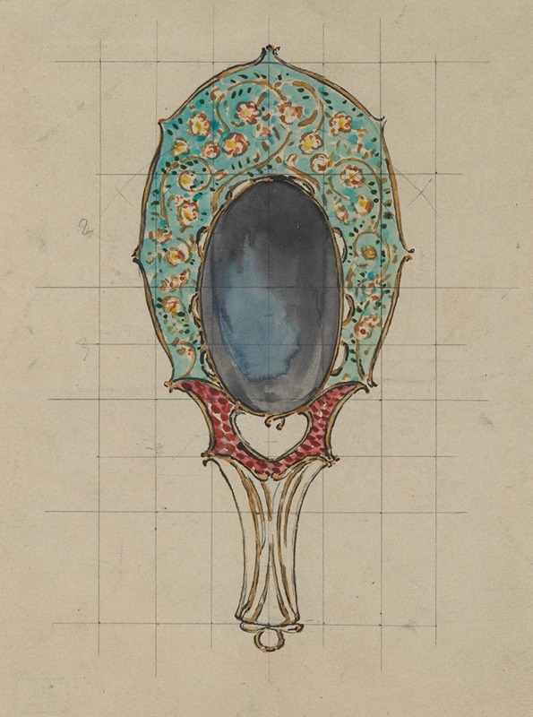Design for a Hand Mirror by Феликс Браккемонд — digital art print download