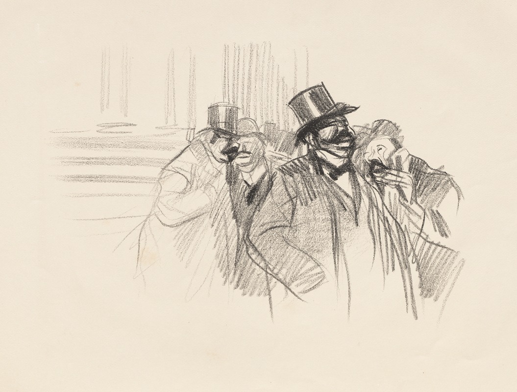 At the Stock Exchange by Жан-Луи Форайн, c. 1900 — digital art print download