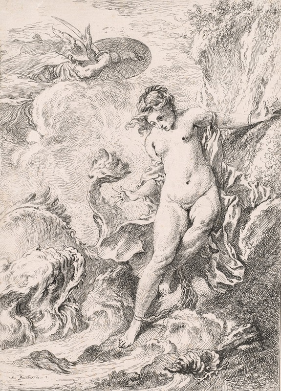 Andromeda (Andromède) by Франсуа Буше, 1734 — digital art print download