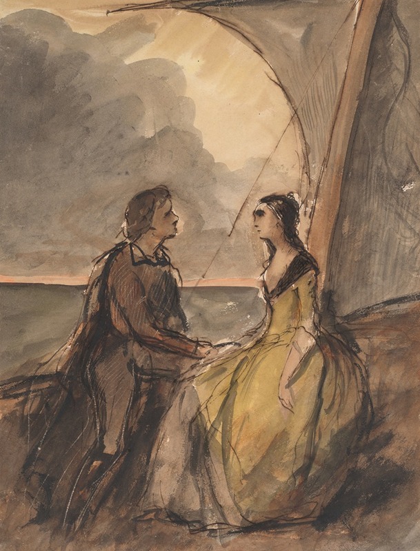Seated Man and Woman — Селестен Нантёй