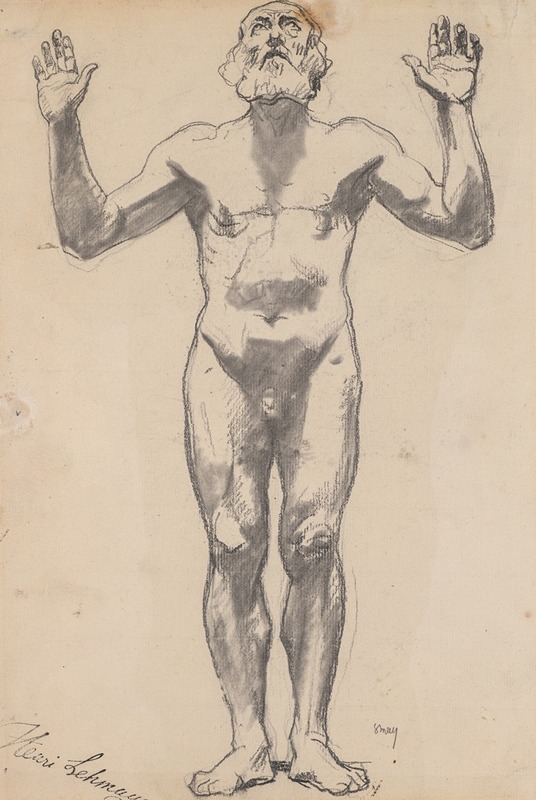Nude Study of an Old Man by Анри Леман — digital art print download