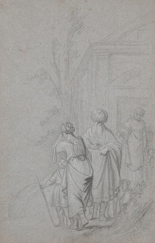 Abraham Casting Out Hagar and Ishmael by Питер Франсз. де Греббер — digital art print download