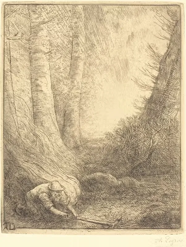 Burning the Grasses — Alphonse Legros