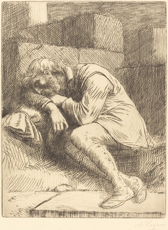 Sleeping Beggar (Mendiant endormi) II by Альфонс Легро — digital art print download