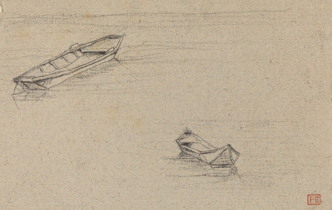 Two Boats for 'L'Abside de Notre-Dame de Paris' — Charles Meryon