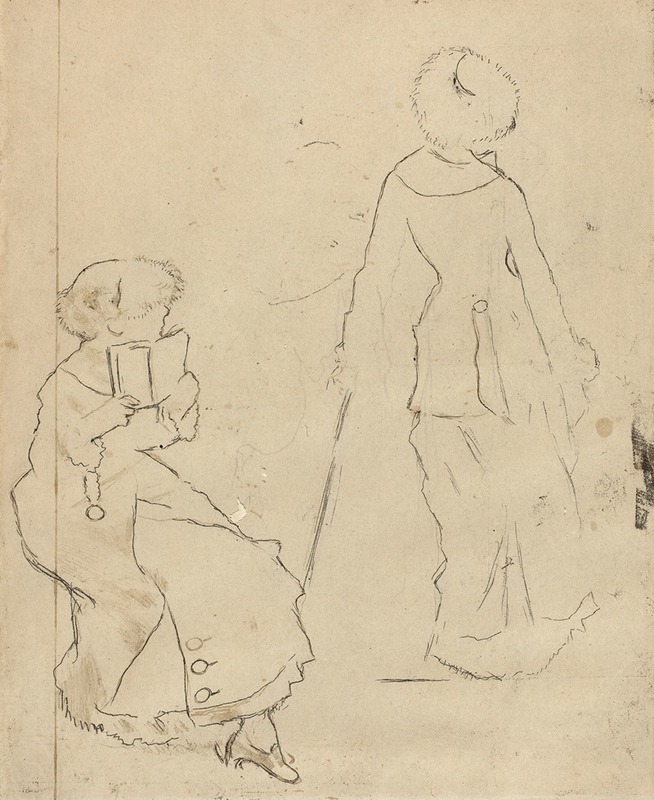 Study for 'Mary Cassatt at the Louvre' (verso) — Edgar Degas