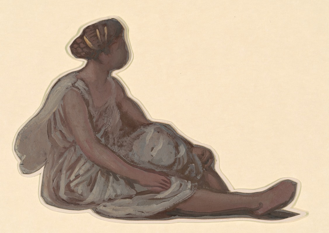 Study for 'Greek Girls Bathing' IX by Элиху Веддер, c. 1872 — digital art print download