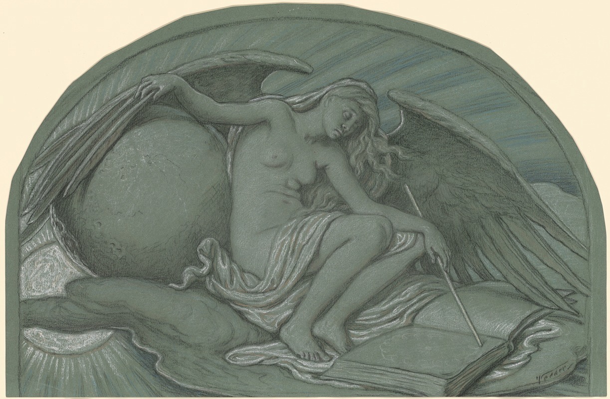 Study for 'The Eclipse of the Sun by the Moon' by Элиху Веддер, 1892 — digital art print download