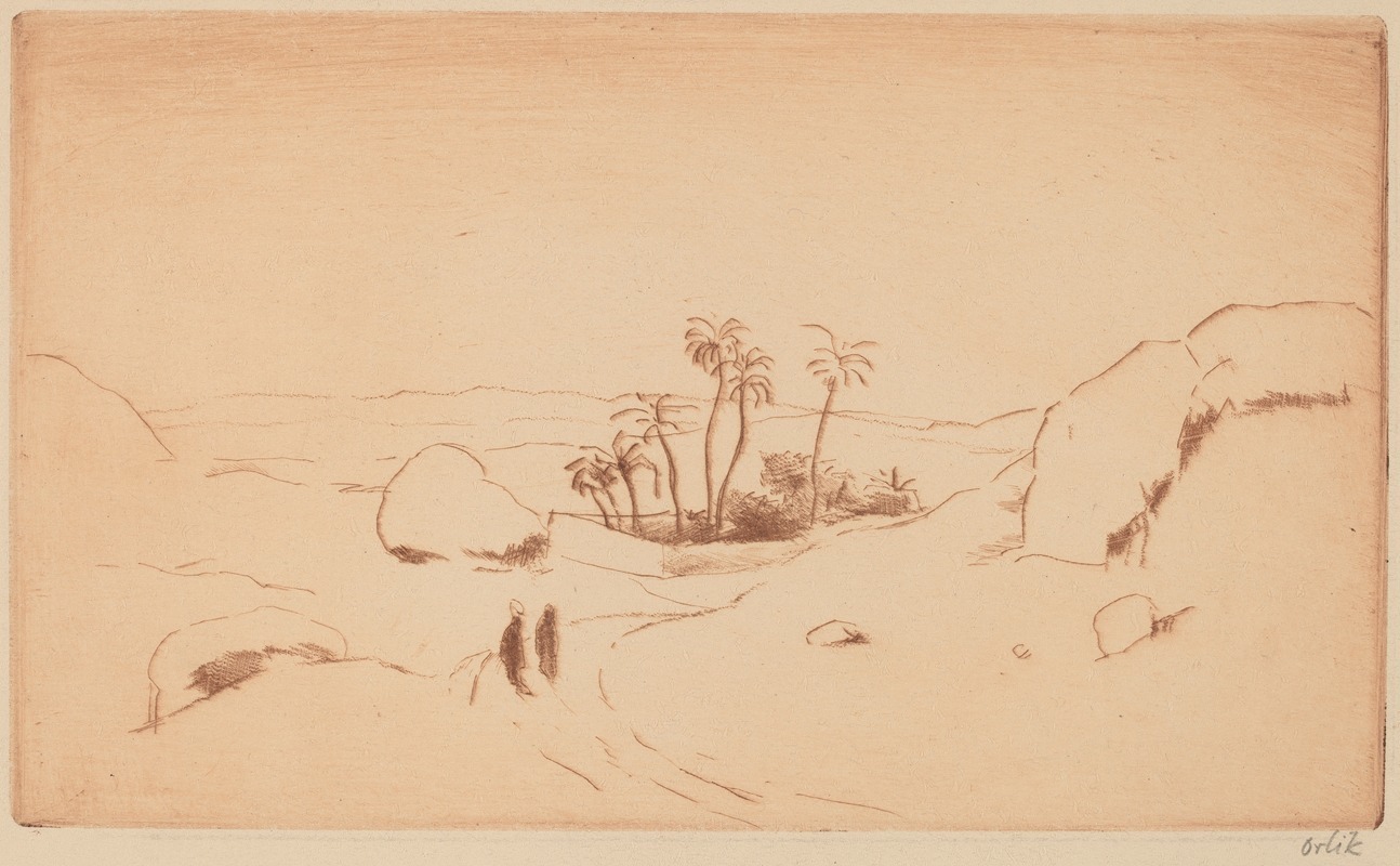 Oasis in the Desert by Эмиль Орлик, c.1913 — digital art print download