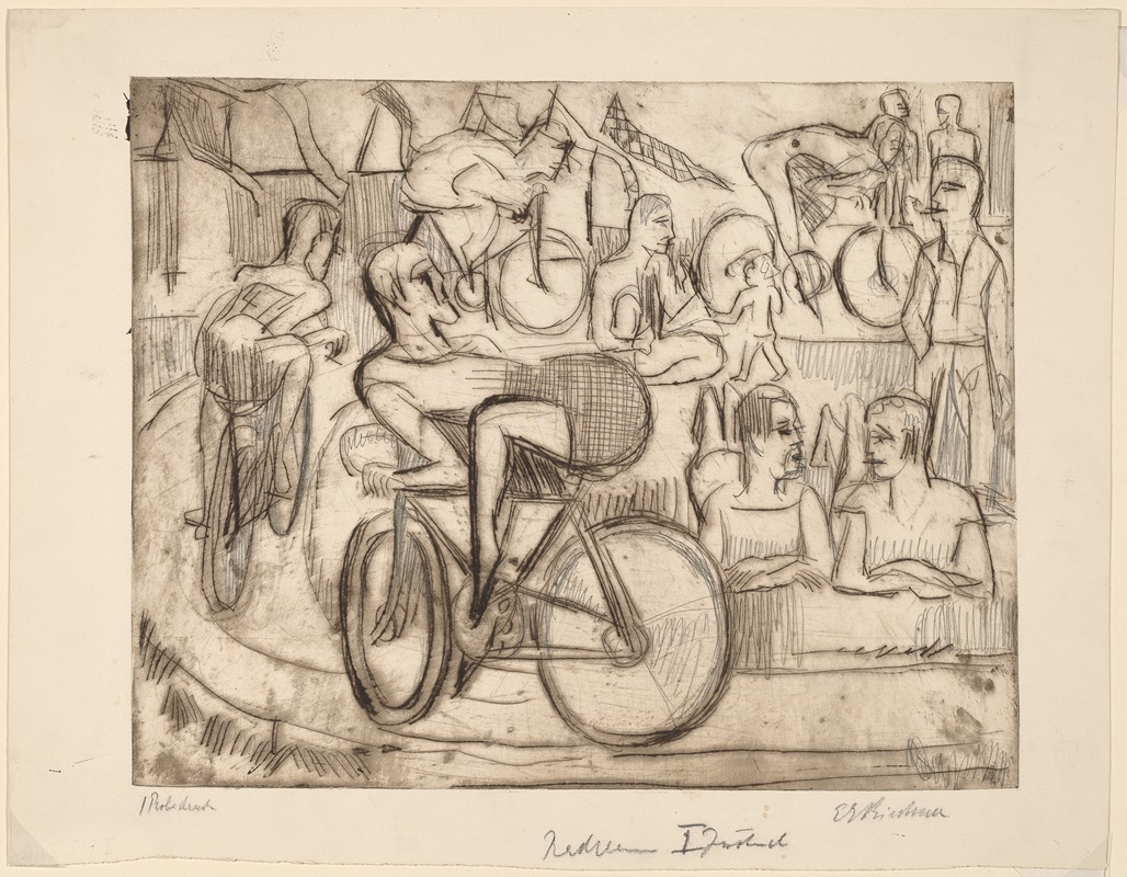 Cycle Race by Эрнст Людвиг Кирхнер, 1926 — digital art print download