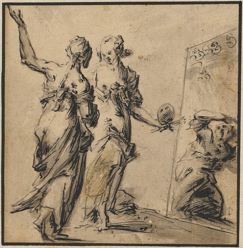 Allegorie der Malerei by Franz Aspruck — digital art print download
