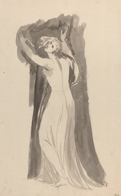 A Study of Miranda for 'The Tempest' by Джордж Ромни, c. 1786 — digital art print download