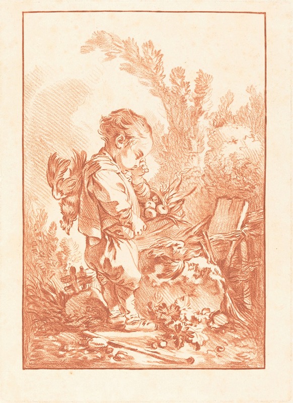 Le Maraudeur (The Thief) by Жиль Демарто старший, c. 1769 — digital art print download