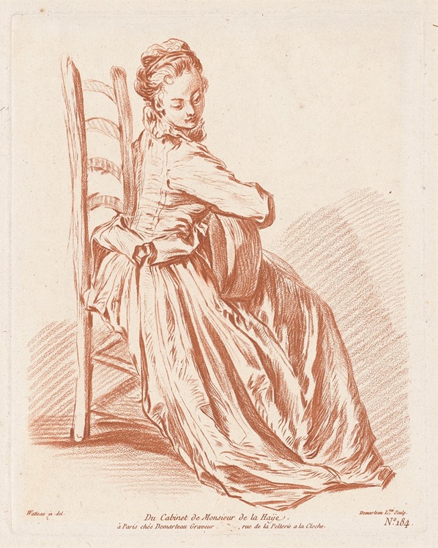 Woman Playing the Guitar — Gilles Demarteau the Elder