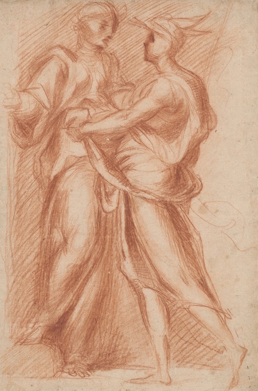 Mercury and Aglauros by Giovanni Battista Naldini, c. 1566 — digital art print download