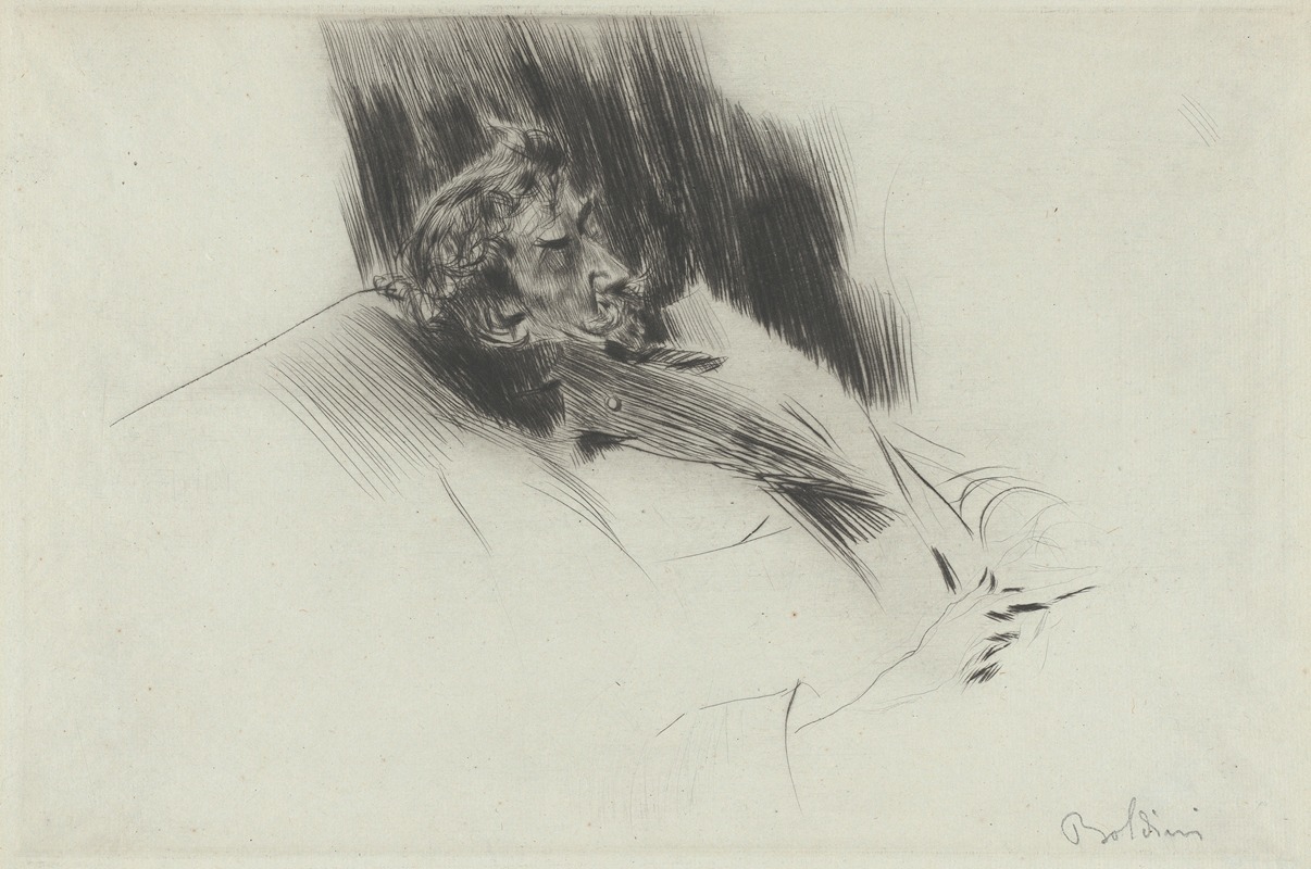 Whistler Asleep by Джованни Болдини, 1897 — digital art print download