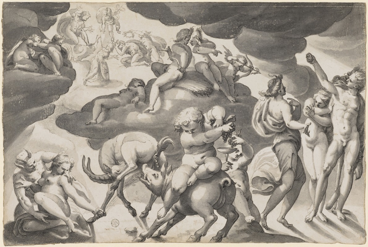 Herakles und Deïanira by Ганс Бок старший, 1596 — digital art print download