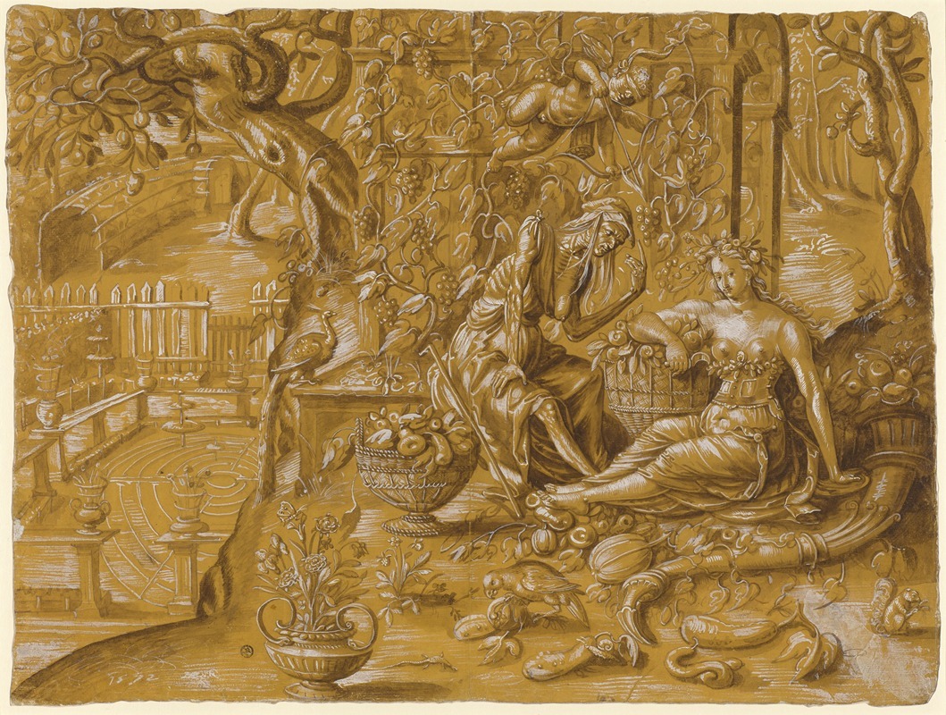 Vertumnus und Pomona by Ганс Бок старший, 1572 — digital art print download
