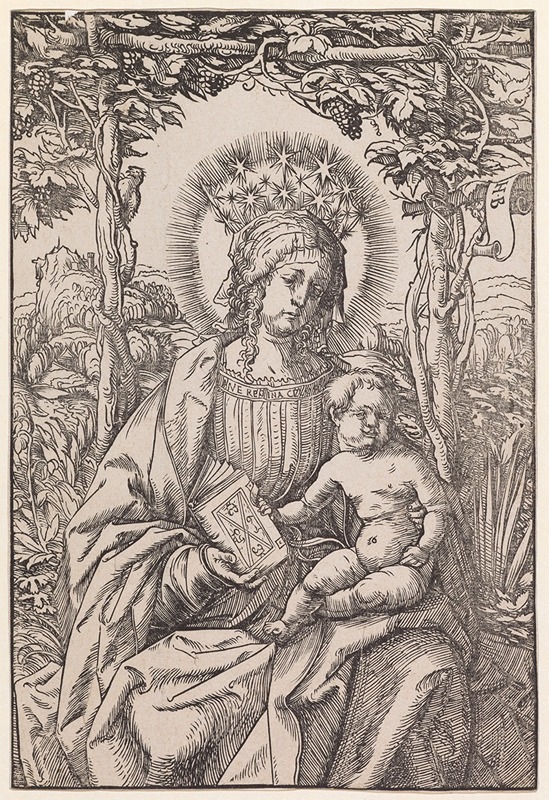 Maria mit Kind in der Weinlaube — Hans Burgkmair The Elder