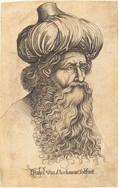 Head of an Aged Man by Israhel Van Meckenem — digital art print download