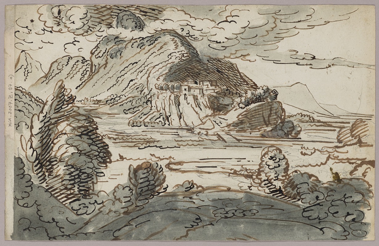 Heroische Küstenlandschaft by Якоб Кристоф Мивиль, 1805–1807 — digital art print download