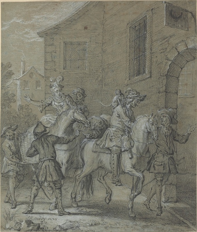 L'Arrivee de l'Operateur dans l'hotellerie by Жан-Батист Удри, 1727 — digital art print download
