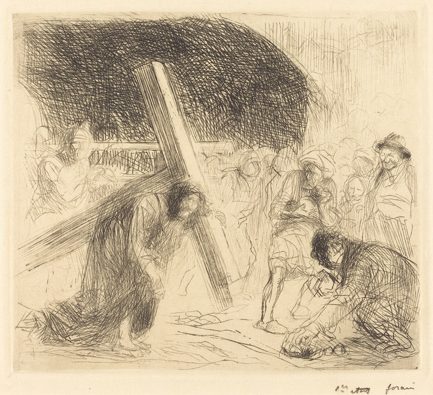 Christ Carrying the Cross (seventh plate) — Jean-Louis Forain