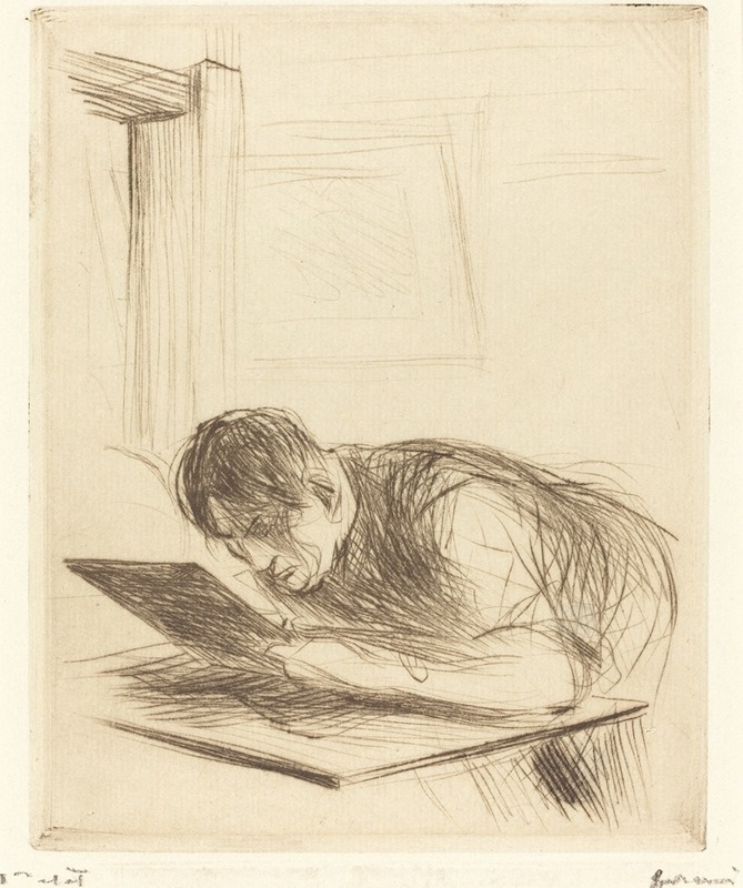 Forain Etching (first plate) by Жан-Луи Форайн, 1912 — digital art print download