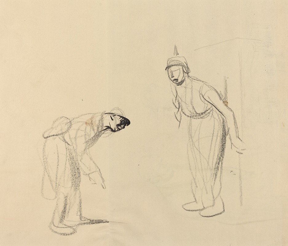 Hiding the 'louis' (verso) by Jean-Louis Forain — digital art print download