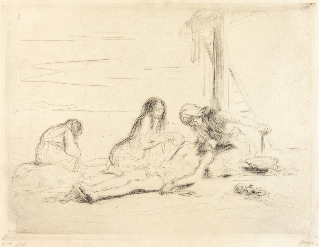 Pietà (first plate) by Жан-Луи Форайн, 1910 — digital art print download