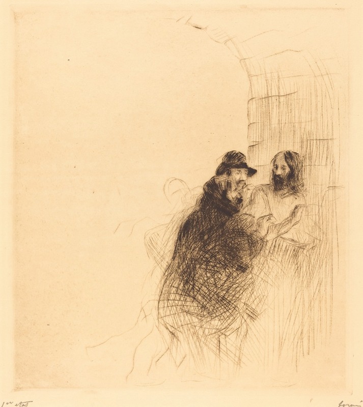 The Meeting under the Arch (second plate) by Жан-Луи Форайн, 1910 — digital art print download