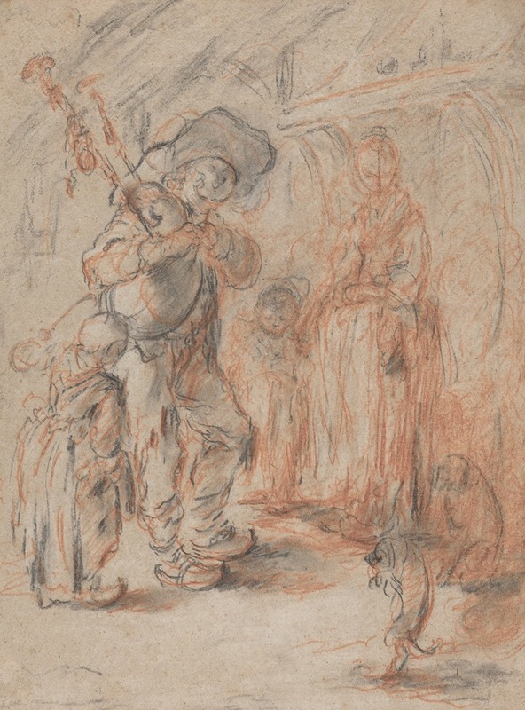 Study for 'La Cuisine Avec Paisans' by Jérôme-François Chantereau — digital art print download
