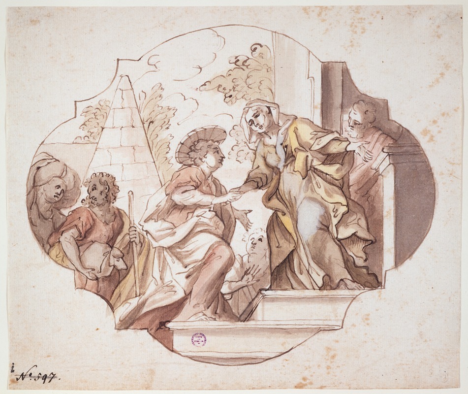 Heimsuchung by Johann Georg Bergmüller, 1723 — digital art print download